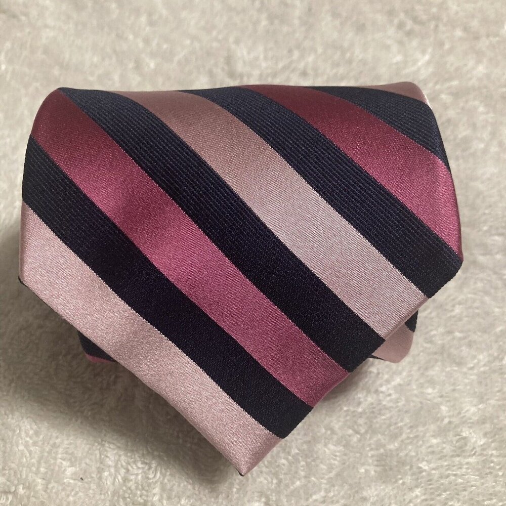 Nautica Mens Necktie Tie 100% Silk Pink, Blue